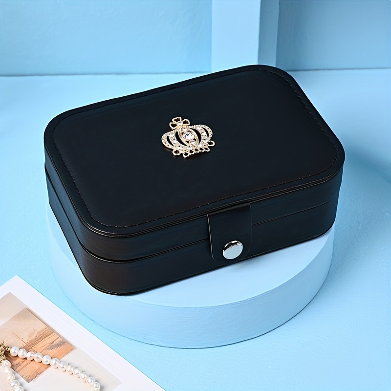 Crown Jewelry Box Portable Storage Container